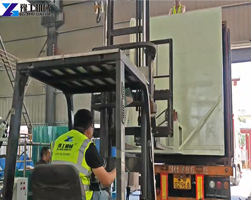 egg tray machine loading real photo