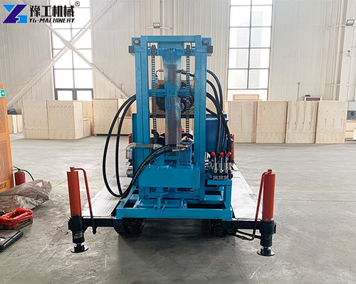 real shot of water well drilling rig