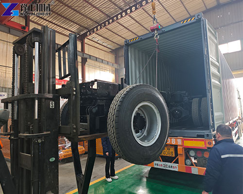 spray seeding machine crane loading