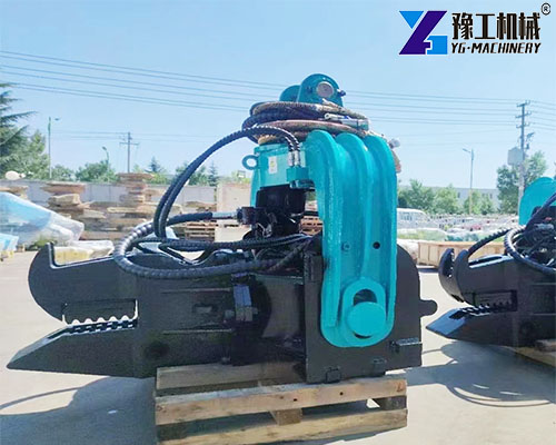 excavator pile driving attachment