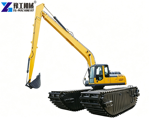 amphibious trackhoe