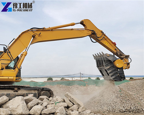 crusher attachment for excavator