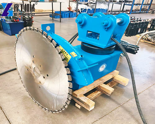 excavator mounted rock saw