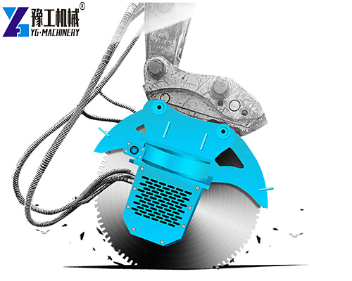 excavator rock saw