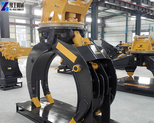 excavator rotating log grapple