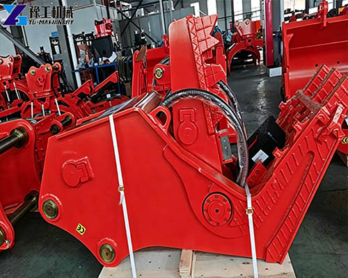 hydraulic pulverizer for breaking reinforced concrete slabs