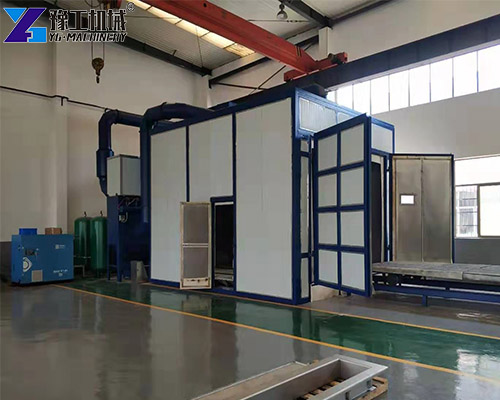 shipping container sandblasting room