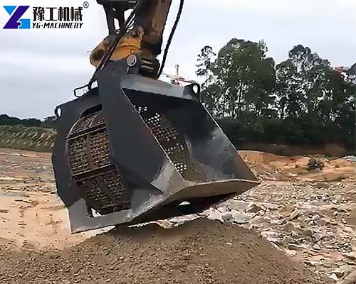 mini excavator screening bucket
