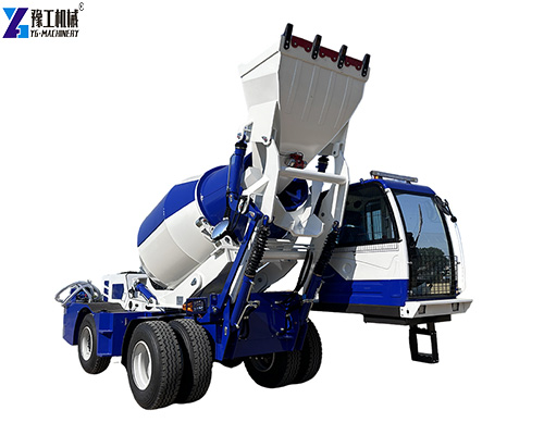 self-loading concrete mixer truck