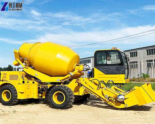 self‑loading concrete mixer truck factory display photo