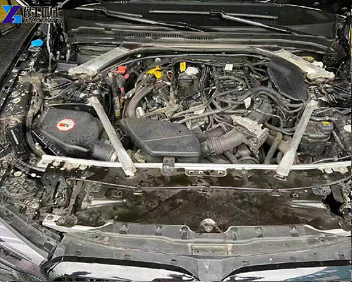 before cleaning car engine compartment