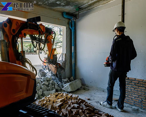 demolition robot working