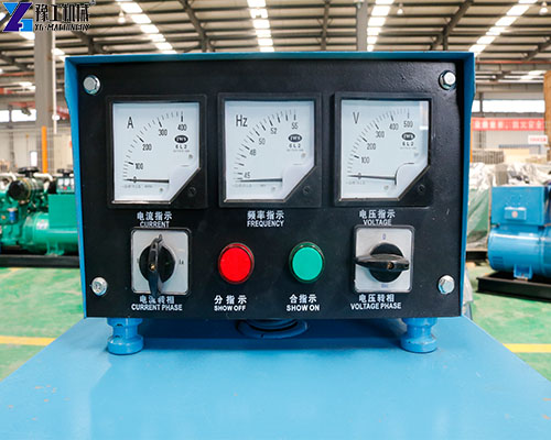 diesel generator control panel closeup