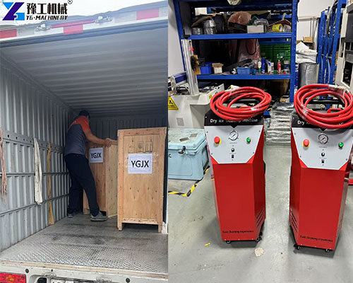 p7x portable dry ice blaster loading truck