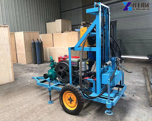 single-mast wheeled water well drilling rig