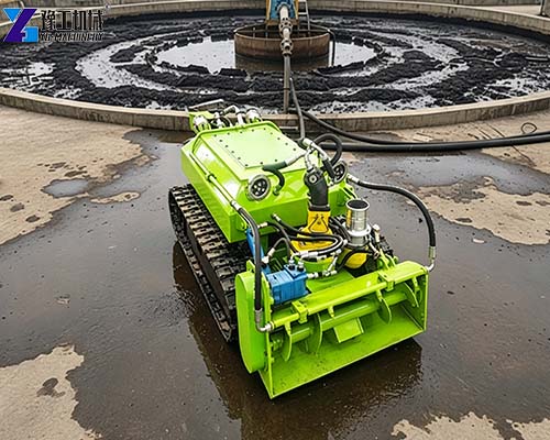 tank dredging robot onsite work