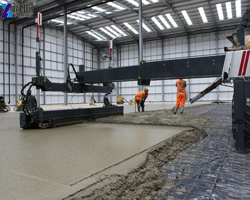 concrete floor leveling machine working site