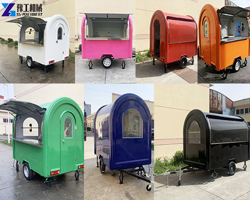 customizable colors for round food trailers