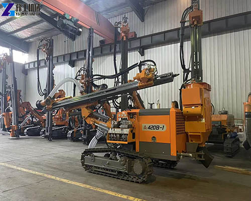 dth drilling rig yg420b-1 side view