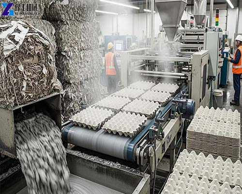 egg tray machine raw material to product