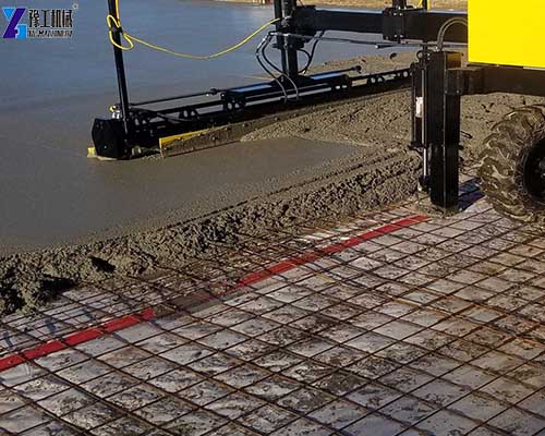 laser screed machine job site