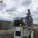 small hydroseeder outdoor working