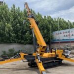 spider crawler crane legs fully extended
