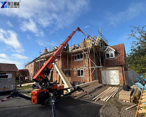 spider crawler crane roof installation